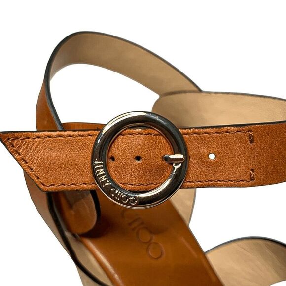 Jimmy Choo Brown Wedge Sandals - Picture 7 of 13